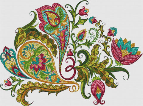 Decorative Paisley - X Squared Cross Stitch