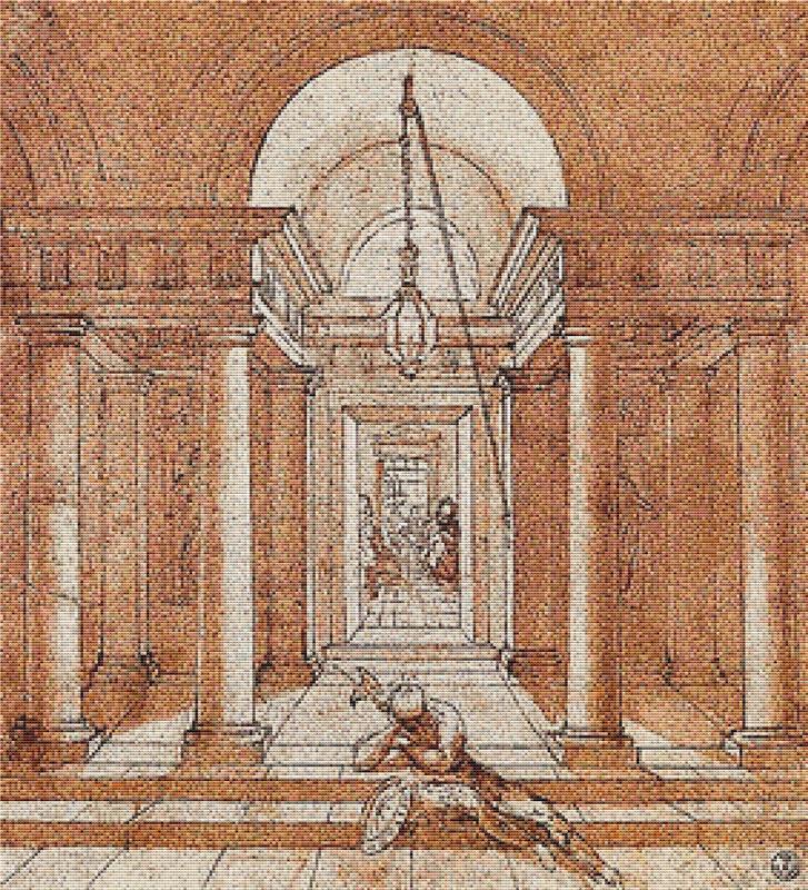 A Soldier Before The Cell Of St Peter - X Squared Cross Stitch
