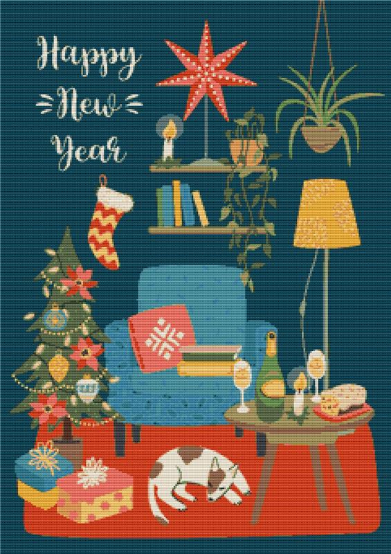 Happy New Year II - X Squared Cross Stitch