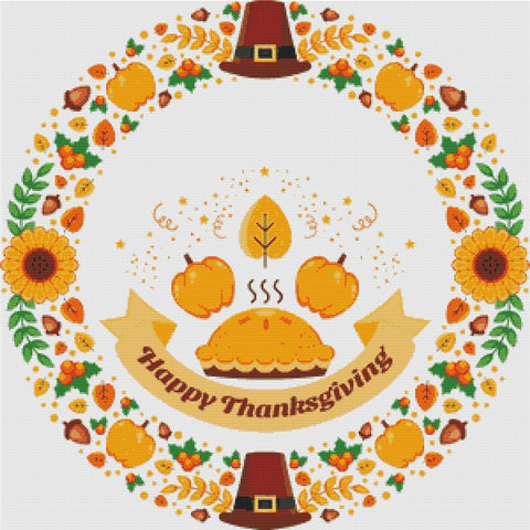 Happy Thanksgiving IV - X Squared Cross Stitch