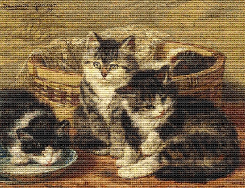 Four Kittens - X Squared Cross Stitch