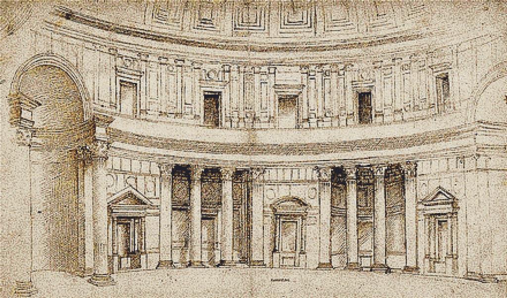 The Pantheon - X Squared Cross Stitch