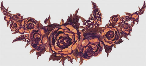 Peony Garland - X Squared Cross Stitch