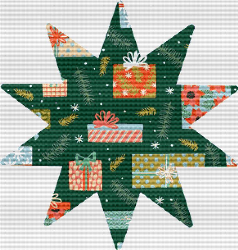Christmas Presents: Star - X Squared Cross Stitch