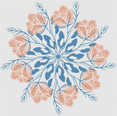 Ornamental Floral Mandala - X Squared Cross Stitch