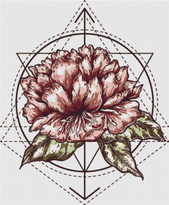 Geometric Flower - X Squared Cross Stitch