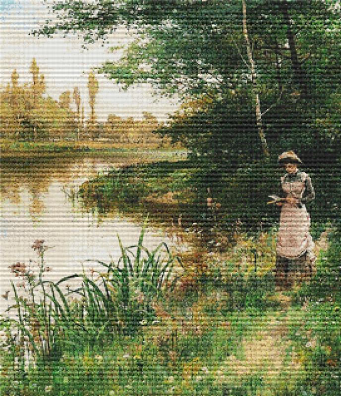 A Walk By The River - X Squared Cross Stitch