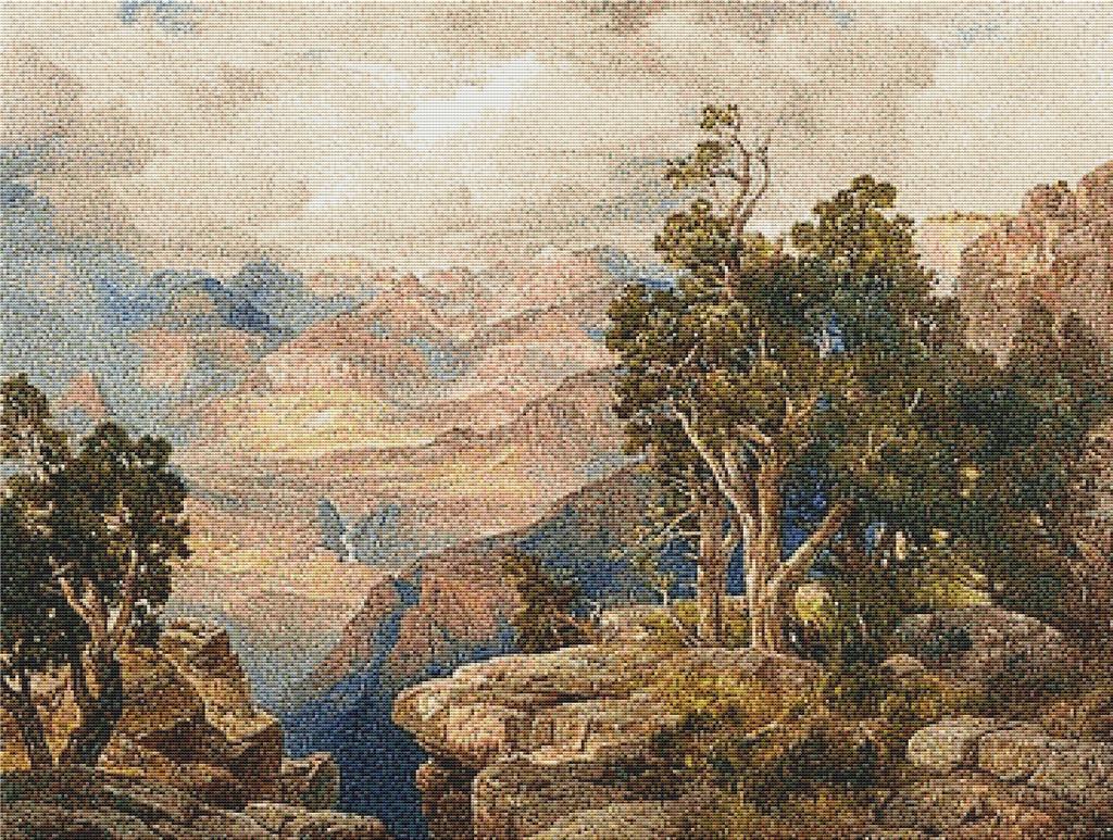 Grand Canyon Of Arizona From Hermit Rim Road - X Squared Cross Stitch