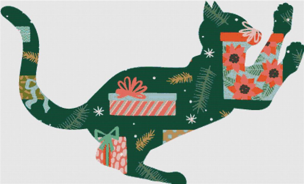 Christmas Presents: Cat - X Squared Cross Stitch