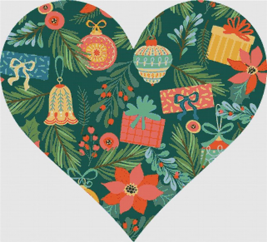 Christmas Objects: Heart - X Squared Cross Stitch
