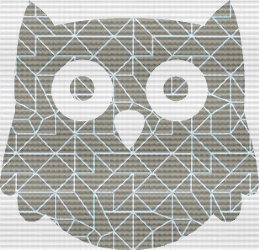 Linear Owl - X Squared Cross Stitch