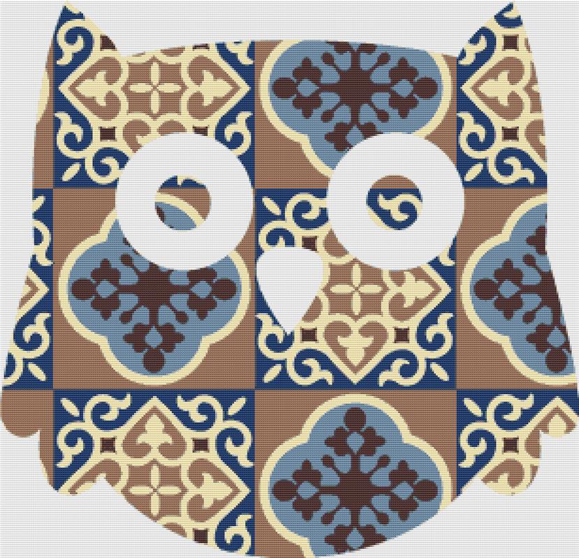 Moroccan Star Owl - X Squared Cross Stitch