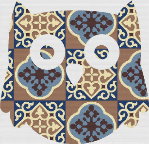 Moroccan Star Owl - X Squared Cross Stitch