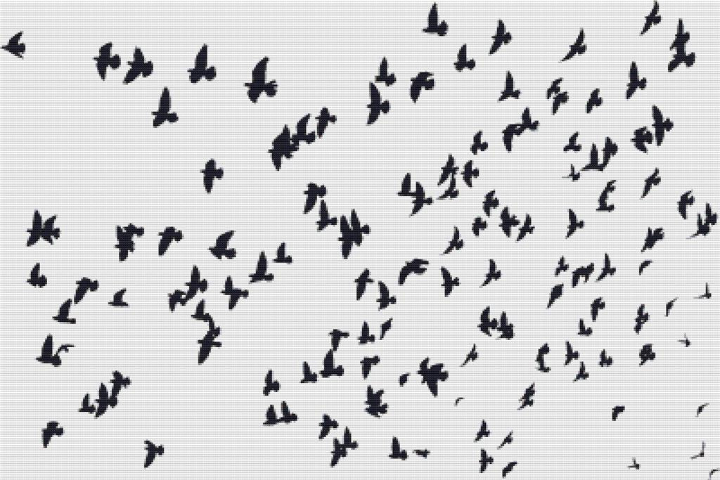 Birds Flying - X Squared Cross Stitch
