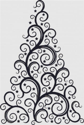 Swirly Christmas Tree - X Squared Cross Stitch