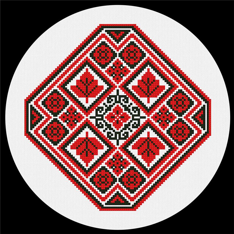 Red Black Sampler With Leaf - Kiokiz