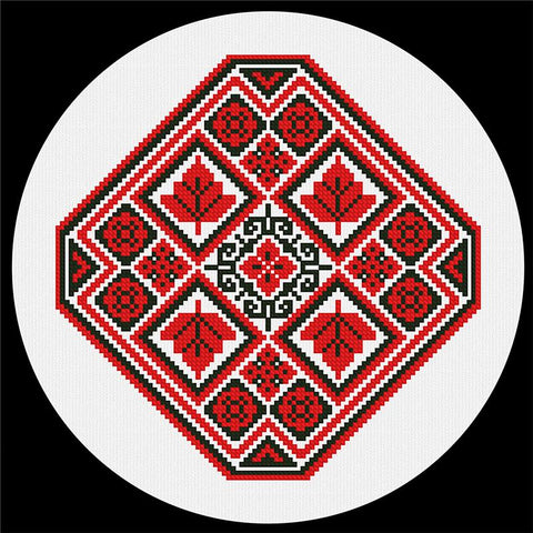 Red Black Sampler With Leaf - Kiokiz