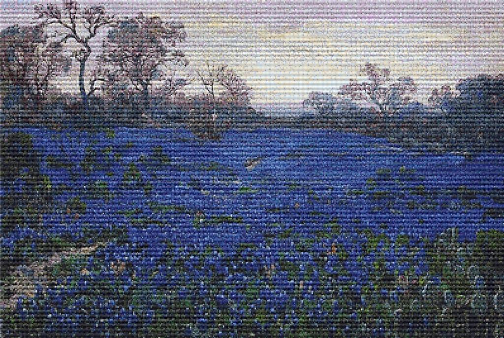 Bluebonnets At Twilight - X Squared Cross Stitch