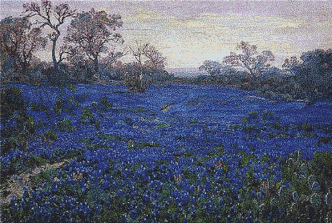 Bluebonnets At Twilight - X Squared Cross Stitch