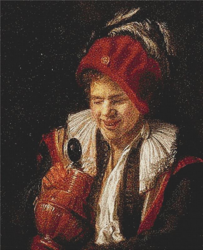 A Youth With A Jug - X Squared Cross Stitch
