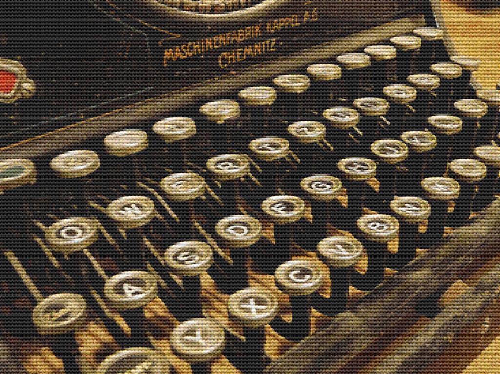 Typewriter - X Squared Cross Stitch