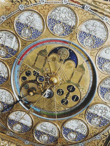 Clock Shield - X Squared Cross Stitch