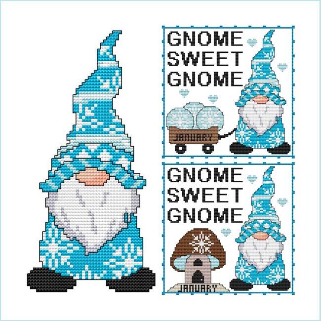 A Year Of Gnomes: January - Cross Stitch Wonders