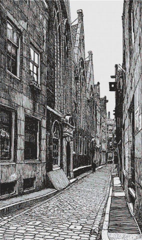 Old City Street - X Squared Cross Stitch
