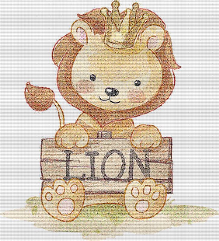 Cute Lion - X Squared Cross Stitch