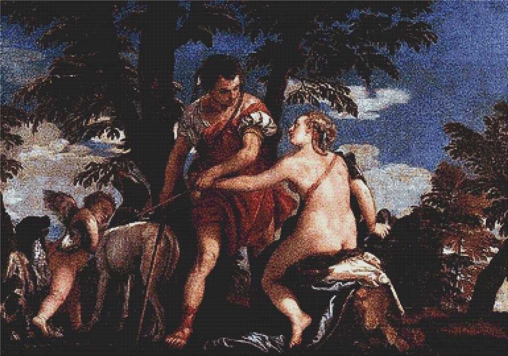 Venus And Adonis - X Squared Cross Stitch