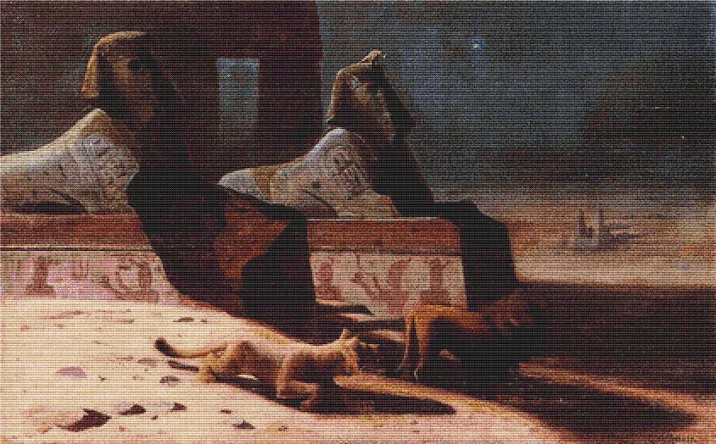 Lions Et Sphinx - X Squared Cross Stitch