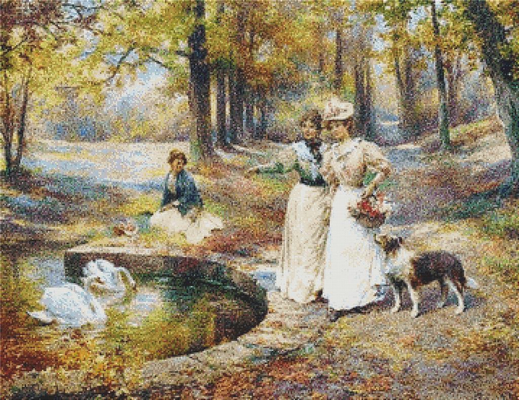 Feeding The Swans - X Squared Cross Stitch