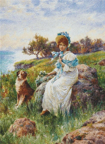 Lady With Her Dog - X Squared Cross Stitch