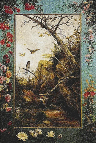 Birds Bathing At The Creek - X Squared Cross Stitch