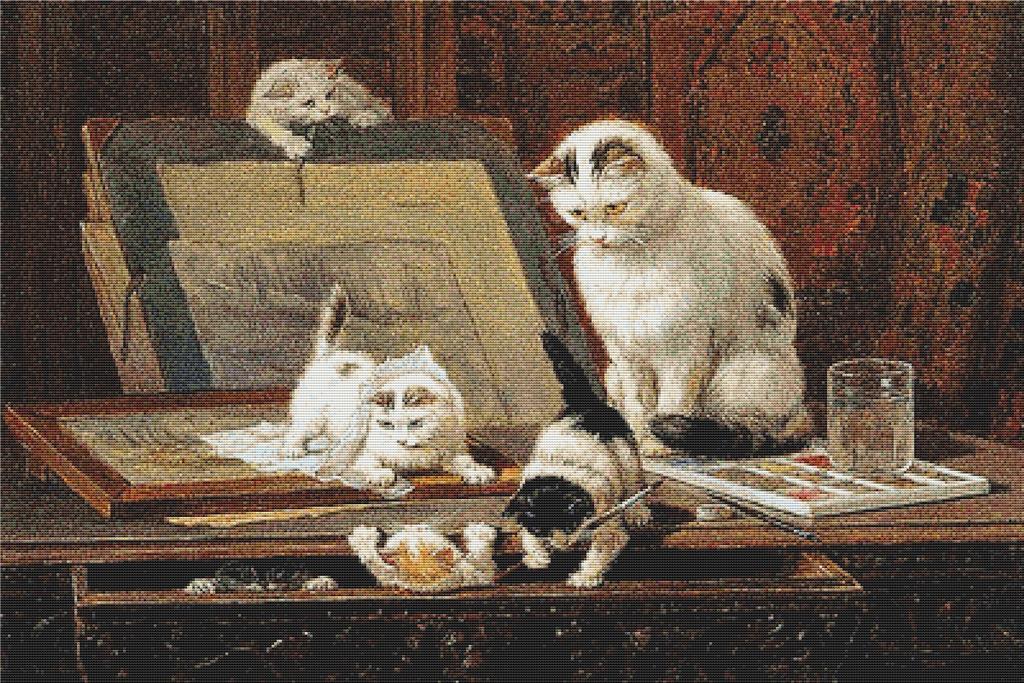 Kittens Playing - X Squared Cross Stitch