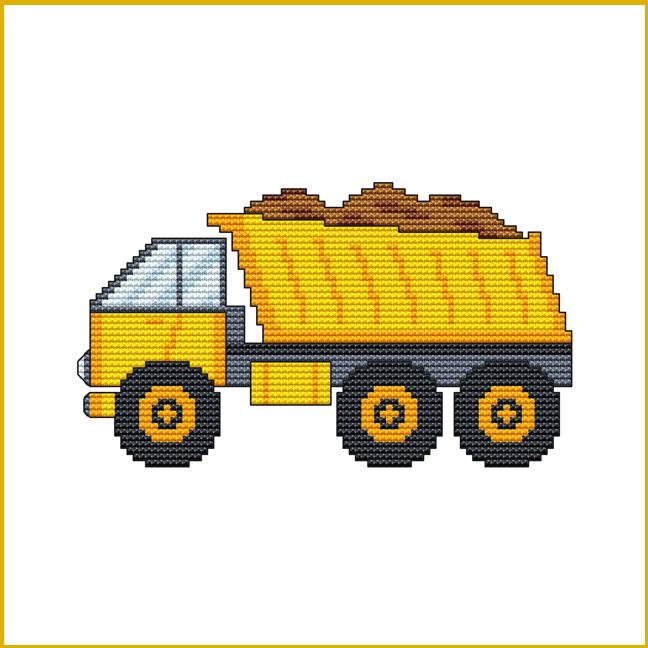 Construction Truck: Dump Truck - Cross Stitch Wonders