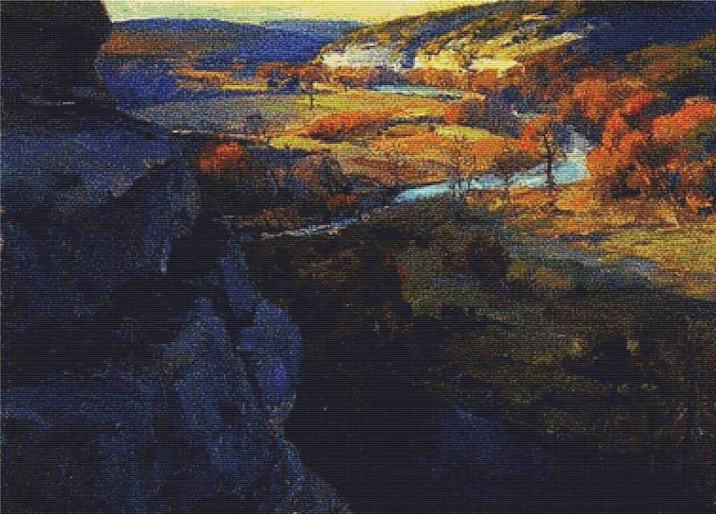 Bluffs On The Guadalupe River - X Squared Cross Stitch