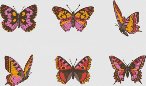 Set Of Colourful Butterflies - X Squared Cross Stitch