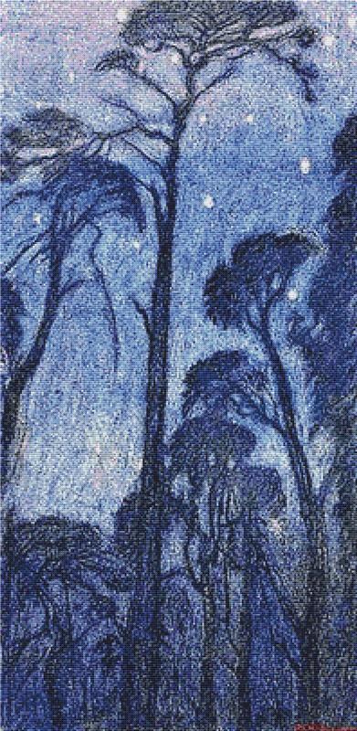 Trees At Twilight - X Squared Cross Stitch