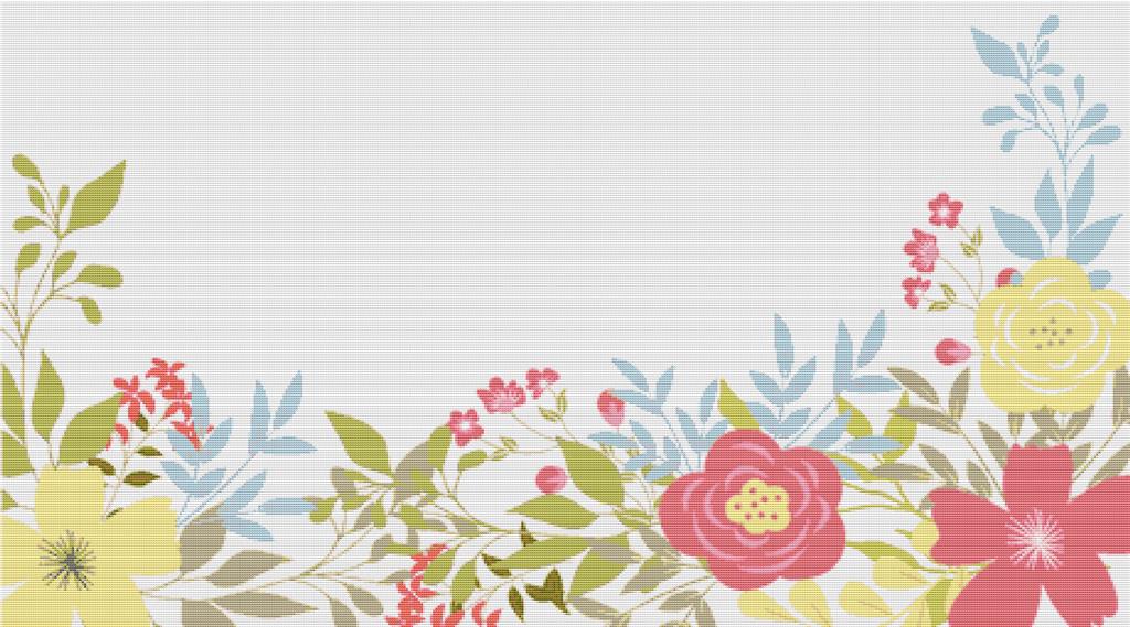 Elegant Garden Flowers - X Squared Cross Stitch