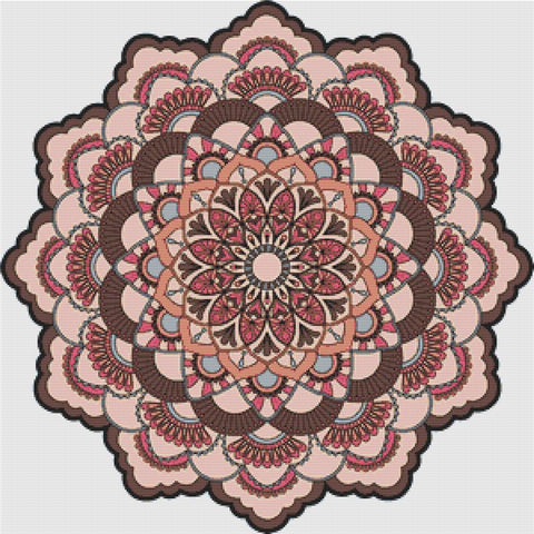 Pink Mandala - X Squared Cross Stitch