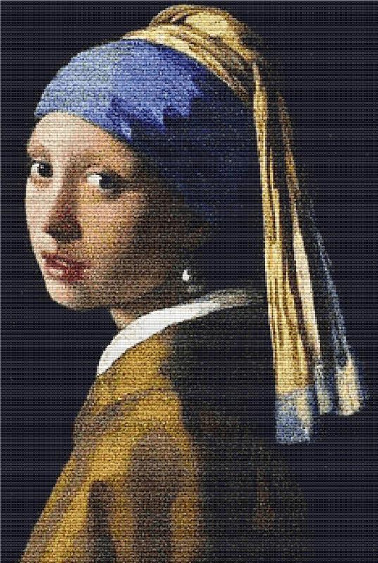 The Girl With A Pearl Earring - X Squared Cross Stitch