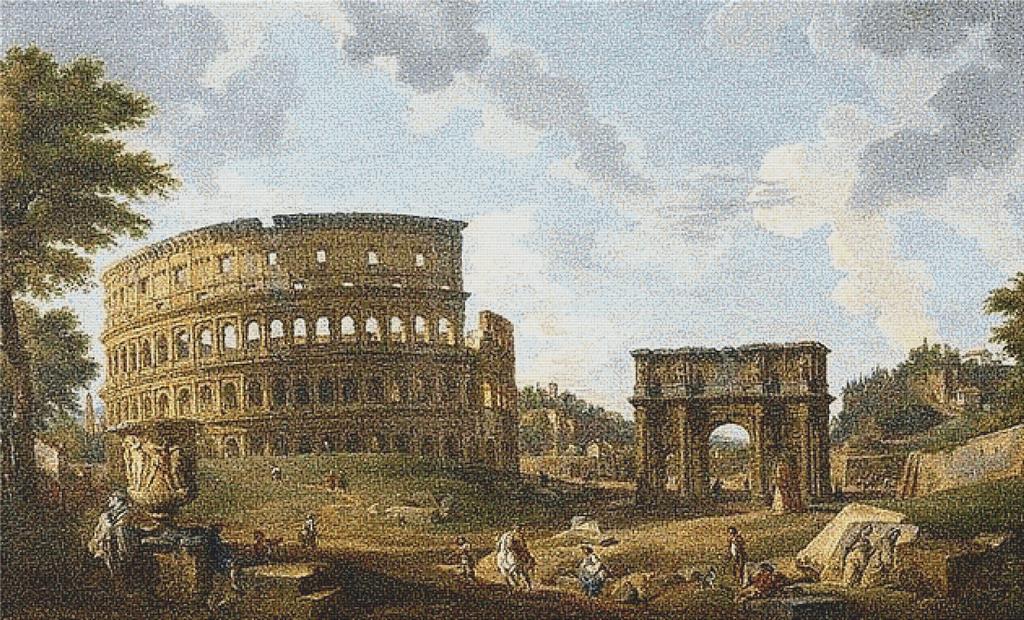 View Of The Colosseum - X Squared Cross Stitch