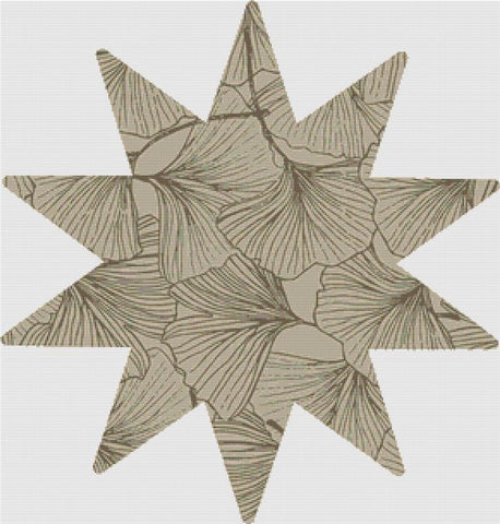 Ginkgo Star - X Squared Cross Stitch