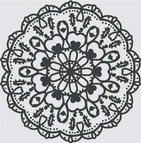 Heart Mandala - X Squared Cross Stitch