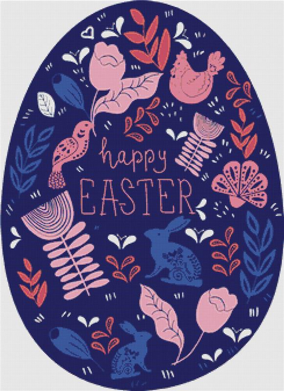 Happy Easter III - X Squared Cross Stitch