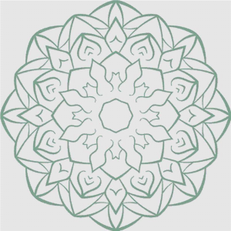 Mehndi Mandala - X Squared Cross Stitch