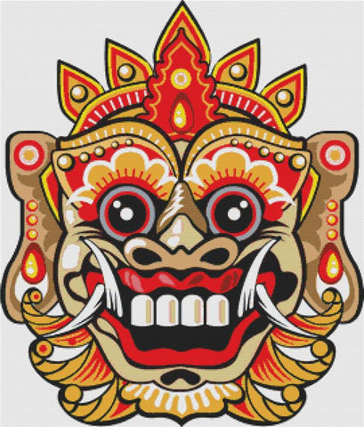 Barong Mask - X Squared Cross Stitch