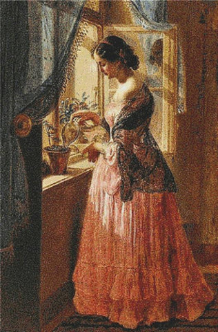 Beim Blumengießen - X Squared Cross Stitch