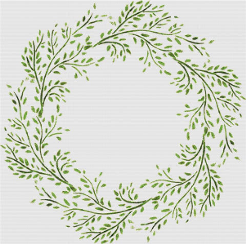 Foliage Wreath - X Squared Cross Stitch